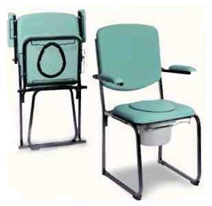 Krzesło sanitarne z kubełkiem składane